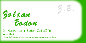 zoltan bodon business card